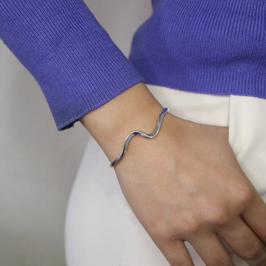 ウェーブ バングル(Silver)