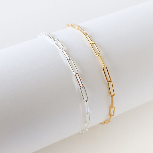 【ペア】ペーパークリップチェーン ブレスレット