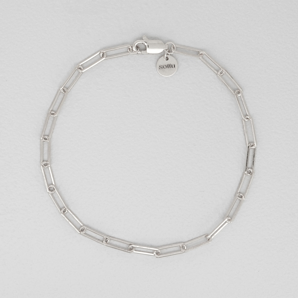 ペーパークリップチェーン ブレスレット（Silver）