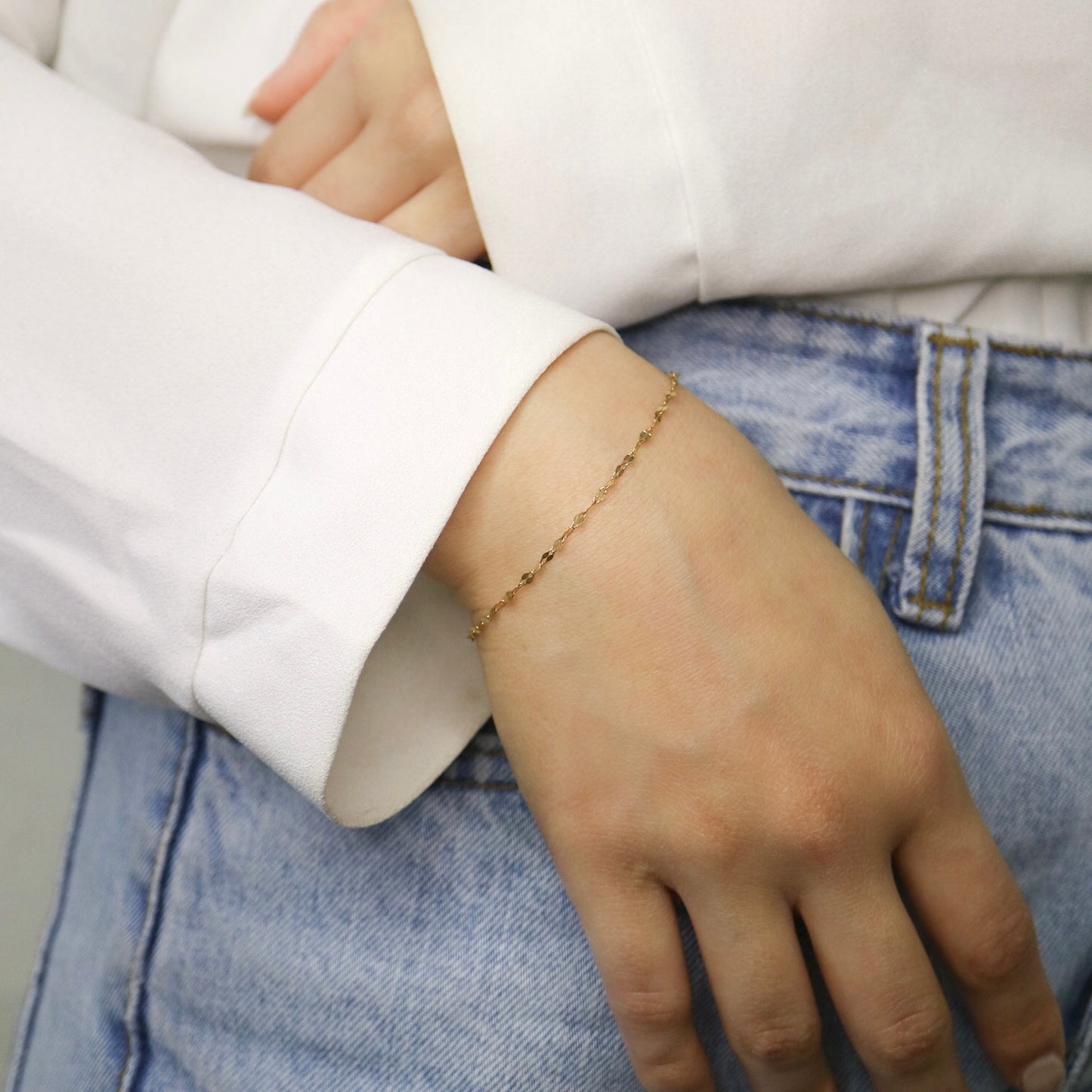 スキンチェーン ブレスレット（Rose Gold）