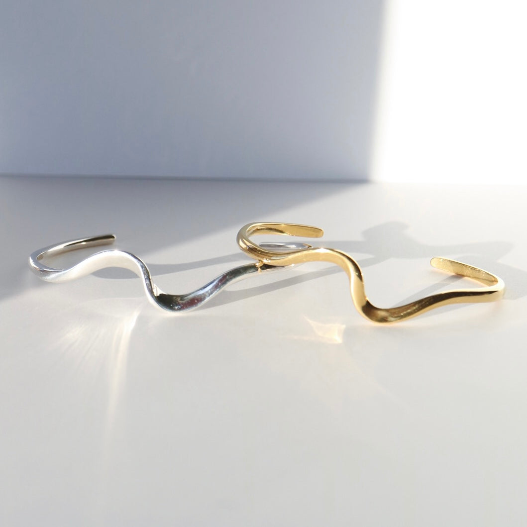 【ペア】ウェーブ バングル