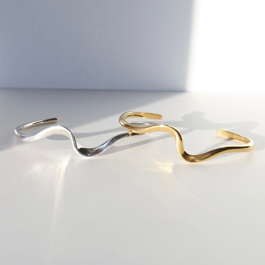 【ペア】ウェーブ バングル